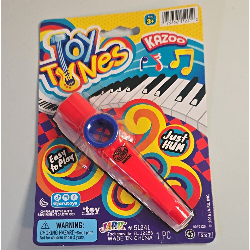 B10 Jaru Toy Tunes “Just Hum” Kazoo Musical Toy Red, Ages 3+, MPN 51241
